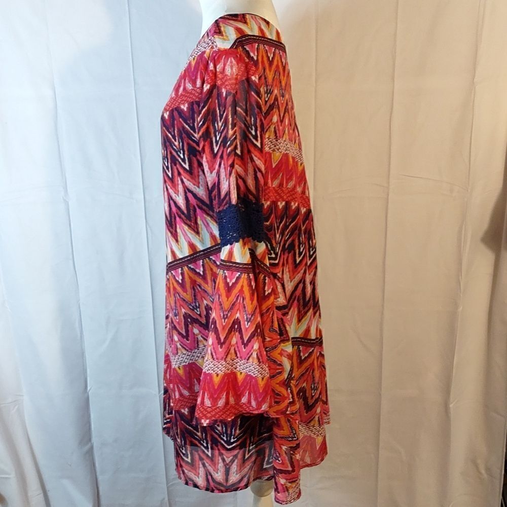 Rock 47 Aztec Statement Sleeves Mini Dress - Picture 4 of 9